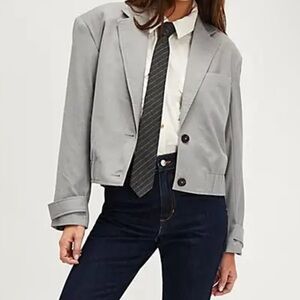 NWOT FREE PEOPLE Agnes Solid Jacket - Heather Grey